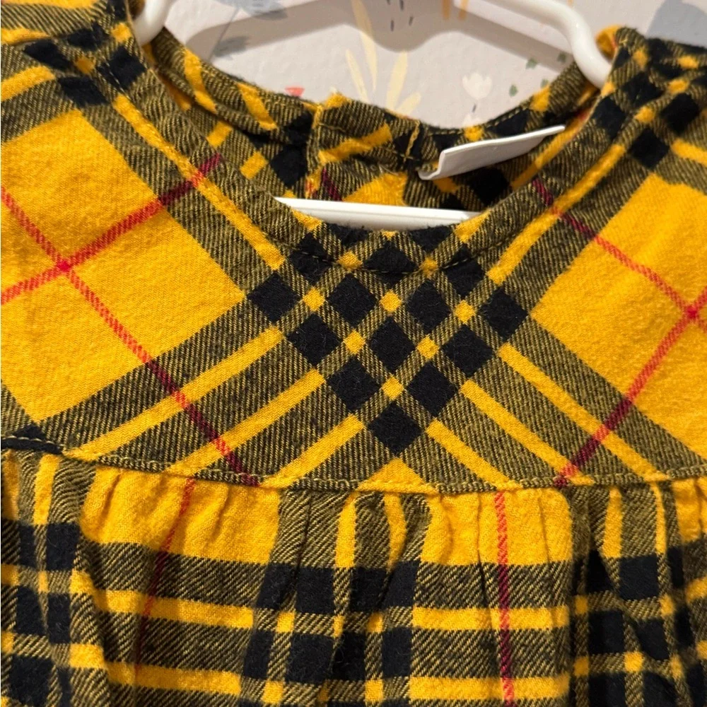 Hanna Andersson Yellow Plaid/Tartan Hanukkah Christmas Dress 2T Yellow Plaid